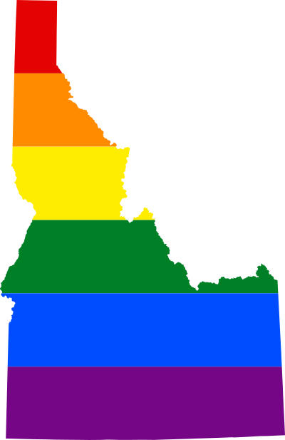 LGBT flag map of Idaho 1