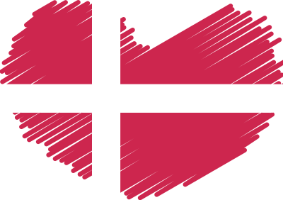 danish flag heart
