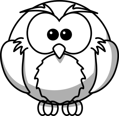 owl line art Cartoon owl