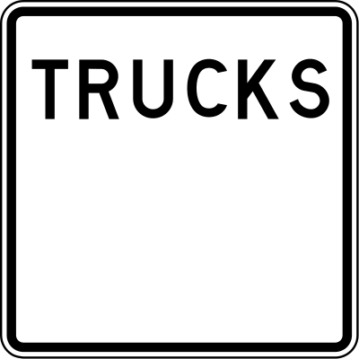 Trucks Speed blank sign