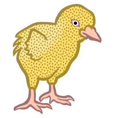Kueken Huhn colored