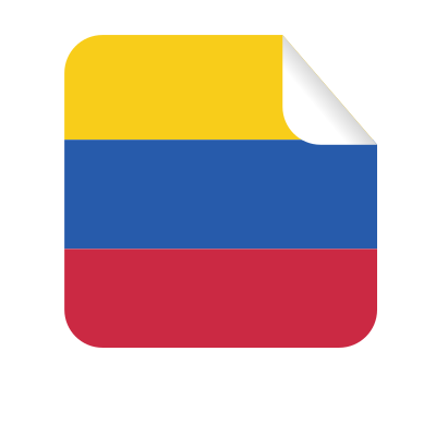 colombia square sticker flag 1