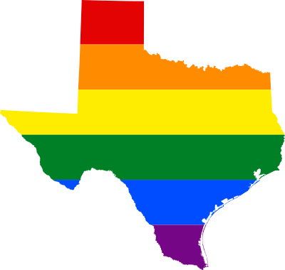 LGBT flag map of Texas 1