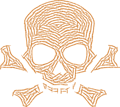 bullets skull and crossbones