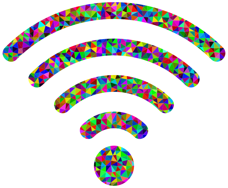 Low Poly Prismatic Wifi Signal