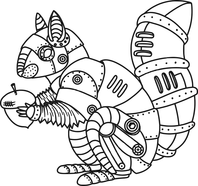 steampunk squirrel mandala