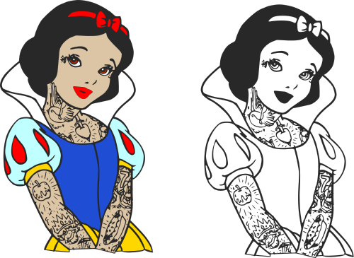 tattooed snow white