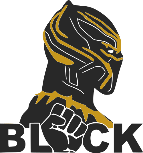 black panther with fist