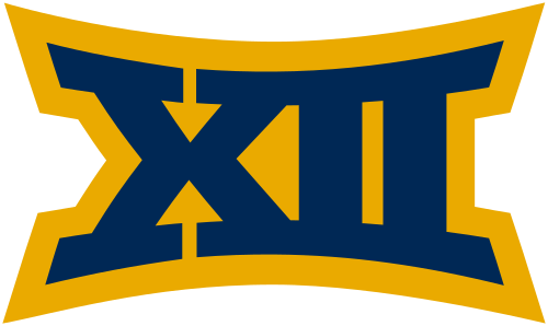 Big 12 logo in West Virginia colors