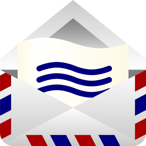 barretr Air mail envelope