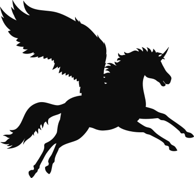 winged unicorn by deibyybied silhouette fixed