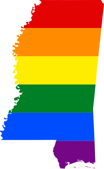 LGBT flag map of Mississippi 1