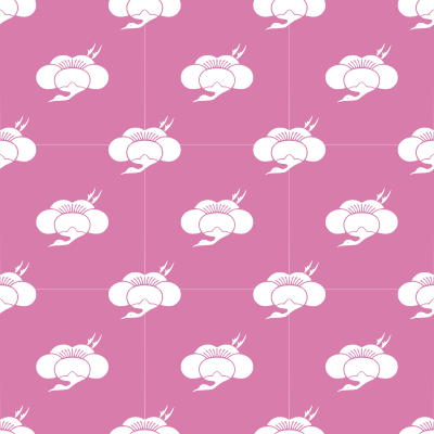 plum crane seamless pattern