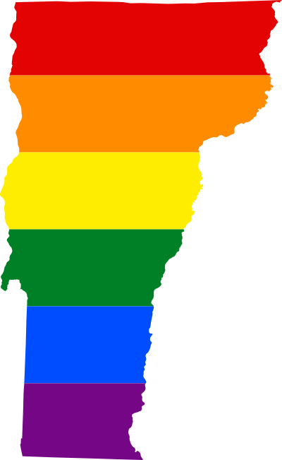 LGBT flag map of Vermont 1