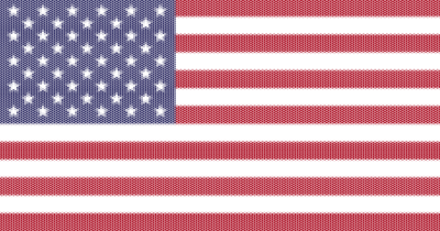 Hexagonal American Flag Mosaic