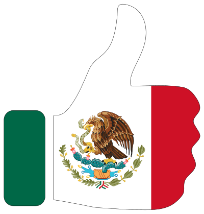 Thumbs Up Mexico With Stroke