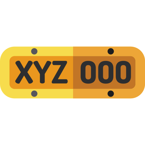 license plate number