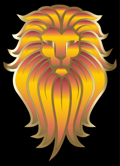 chromatic lion face tattoo 3