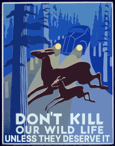 vintage wildlife animal poster parody
