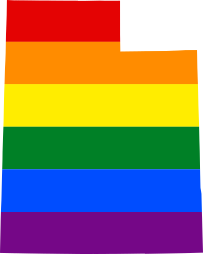 LGBT flag map of Utah 1