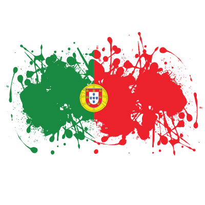 portugal flag ink splatter
