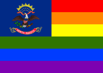 Rainbow Flag North Dakota