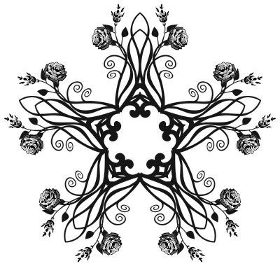 Rose Floral Flourish Design 9