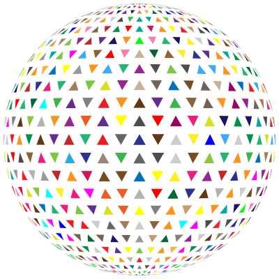 Colorful Interlocking Triangles Sphere