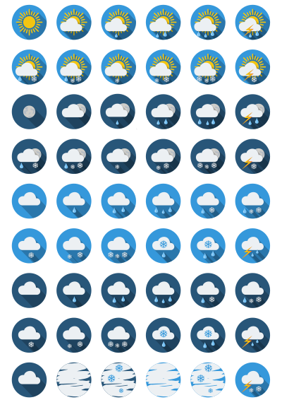 weather icons round