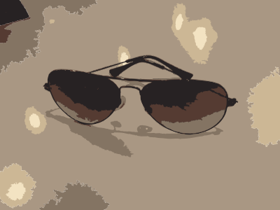 Sunglasses on table