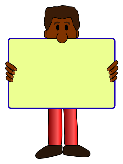 African Man and Sign