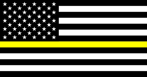Flag of the United States Thin Yellow Line