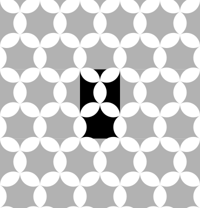 round hexagon clover tile