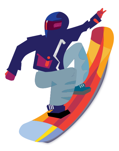 snowboarder isolated