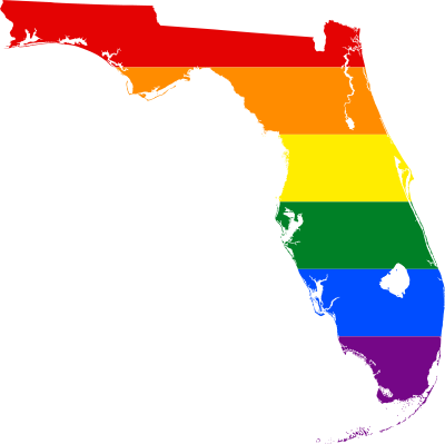 LGBT flag map of Florida 1