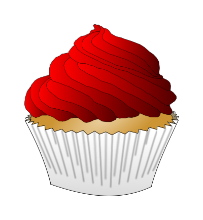 Vanilla Red Cupcake