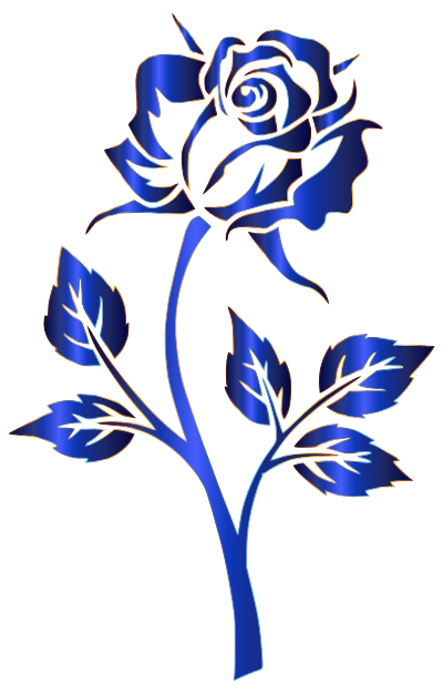 Azure Rose Silhouette No Background