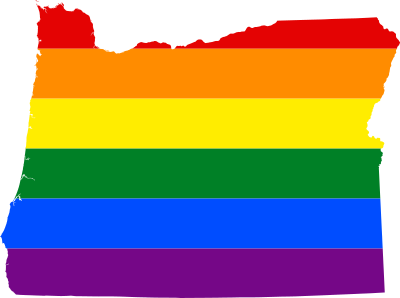 LGBT flag map of Oregon 1