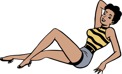 reclining fashion woman col