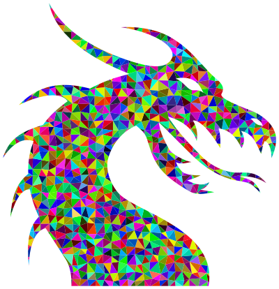 Prismatic Low Poly Dragon