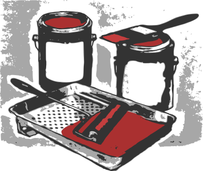paintandpainttray red