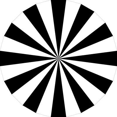 circle black white alternating