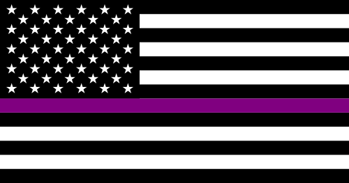 Flag of the United States Thin Purple Line