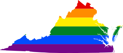 LGBT flag map of Virginia 1