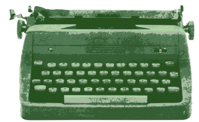 retro greentypewriter