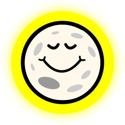 moon happy glowing