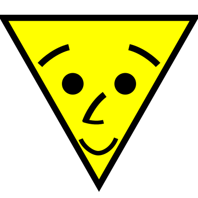 smiling triangle face