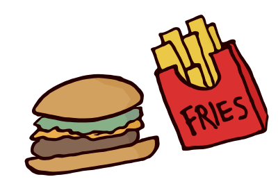 fastfood burgerfries