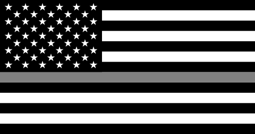 Flag of the United States Thin Silver Line