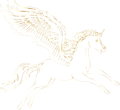winged unicorn by deibyybied gold